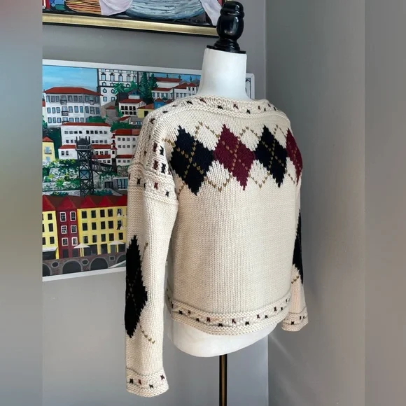 Academia Rumère Classe, 100% Wool Soft Chunky Knit From Japan Cottage Cozy - M - Picture 2 of 14